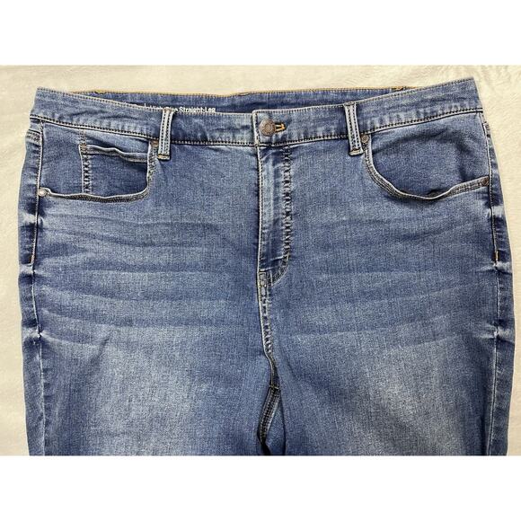 Talbots Flawless Women's Jeans Size 18W Stretch High Waisted Straight Leg Denim - Picture 2 of 10